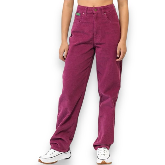Empyre Tori 90s Berry Corduroy Skate Pants Size 10 - Picture 1 of 13